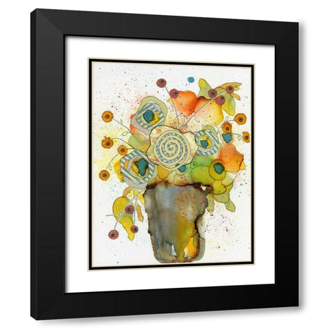 Floral Vase Black Modern Wood Framed Art Print with Double Matting by Ogren, Sarah