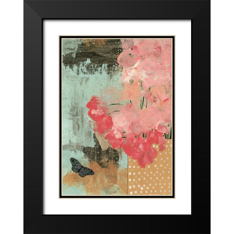 Dramatic Flowers II Black Modern Wood Framed Art Print with Double Matting by Ogren, Sarah