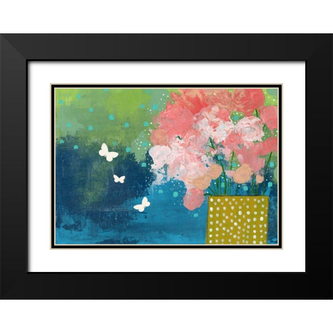 The Yellow Vase Black Modern Wood Framed Art Print with Double Matting by Ogren, Sarah