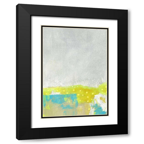 Yellow Abstract Flowers II Black Modern Wood Framed Art Print with Double Matting by Ogren, Sarah