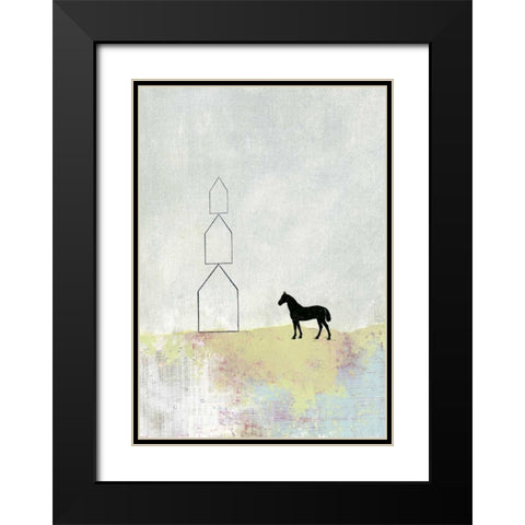 3 Barns Black Modern Wood Framed Art Print with Double Matting by Ogren, Sarah