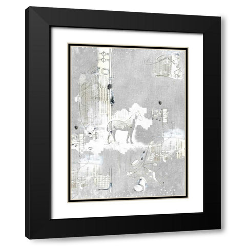Industry Horse Black Modern Wood Framed Art Print with Double Matting by Ogren, Sarah