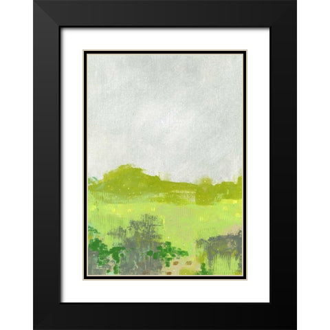 Green Landscape II Black Modern Wood Framed Art Print with Double Matting by Ogren, Sarah