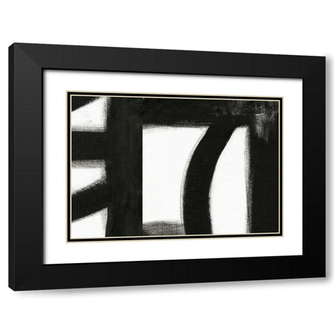Black and White V Black Modern Wood Framed Art Print with Double Matting by Ogren, Sarah
