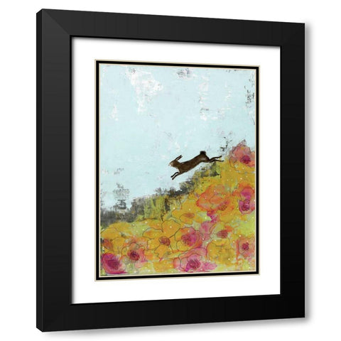 The Brown Rabbit Black Modern Wood Framed Art Print with Double Matting by Ogren, Sarah