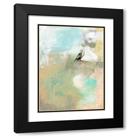 The Brown and White Owl Black Modern Wood Framed Art Print with Double Matting by Ogren, Sarah