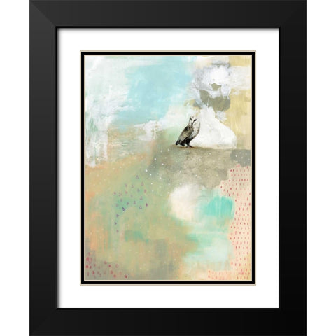 The Brown and White Owl Black Modern Wood Framed Art Print with Double Matting by Ogren, Sarah
