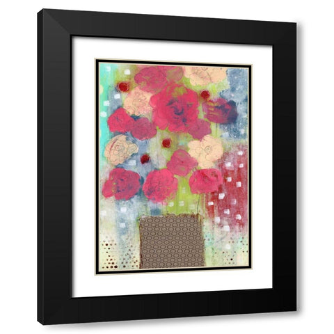 Bright Floral in Vase Black Modern Wood Framed Art Print with Double Matting by Ogren, Sarah