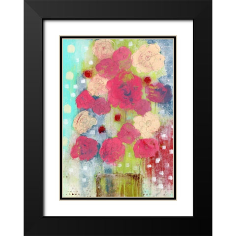 Bright Floral Black Modern Wood Framed Art Print with Double Matting by Ogren, Sarah