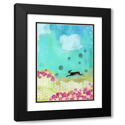 Vertical Brown Bunny Black Modern Wood Framed Art Print with Double Matting by Ogren, Sarah