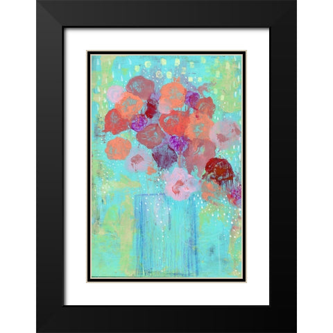 The Blue Vase II Black Modern Wood Framed Art Print with Double Matting by Ogren, Sarah