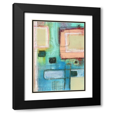 The Blue Crayon Black Modern Wood Framed Art Print with Double Matting by Ogren, Sarah