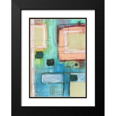 The Blue Crayon Black Modern Wood Framed Art Print with Double Matting by Ogren, Sarah
