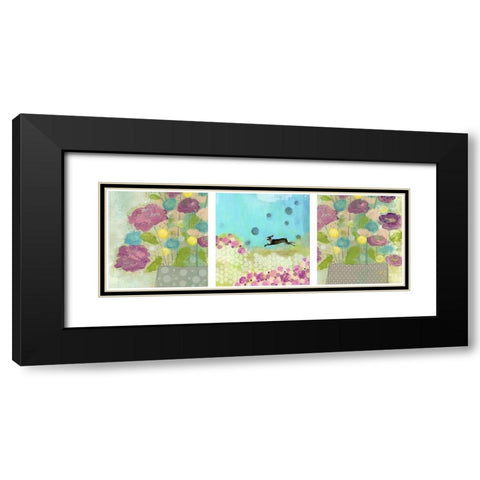 Purple and Yellow Floral I Black Modern Wood Framed Art Print with Double Matting by Ogren, Sarah