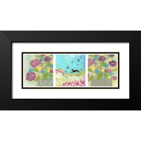 Purple and Yellow Floral I Black Modern Wood Framed Art Print with Double Matting by Ogren, Sarah