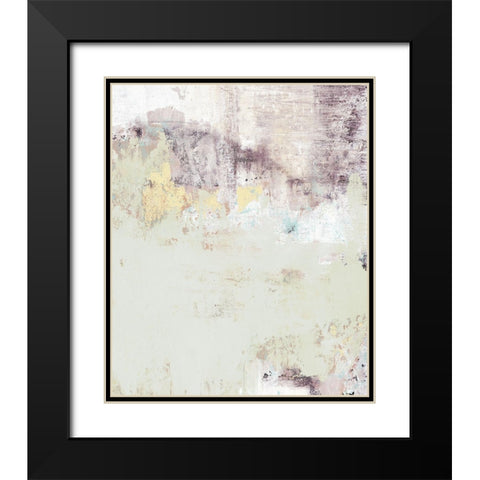 Lavender Floral Abstract Black Modern Wood Framed Art Print with Double Matting by Ogren, Sarah