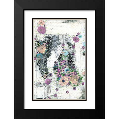 Floral Abstract I Black Modern Wood Framed Art Print with Double Matting by Ogren, Sarah