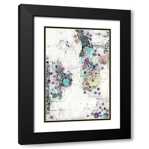 Floral Abstract II Black Modern Wood Framed Art Print with Double Matting by Ogren, Sarah