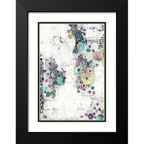 Floral Abstract II Black Modern Wood Framed Art Print with Double Matting by Ogren, Sarah