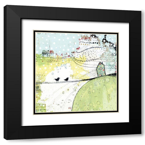 New Neighbors Black Modern Wood Framed Art Print with Double Matting by Ogren, Sarah
