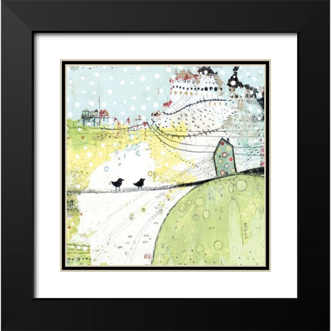 New Neighbors Black Modern Wood Framed Art Print with Double Matting by Ogren, Sarah