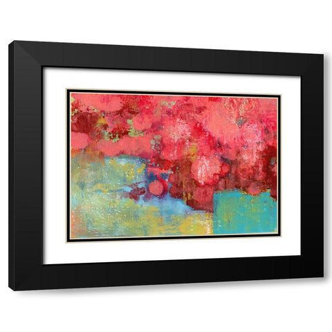 Floral Explosion Black Modern Wood Framed Art Print with Double Matting by Ogren, Sarah