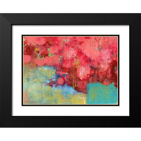 Floral Explosion Black Modern Wood Framed Art Print with Double Matting by Ogren, Sarah