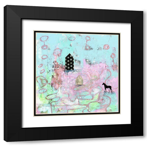 The Pink Road Black Modern Wood Framed Art Print with Double Matting by Ogren, Sarah