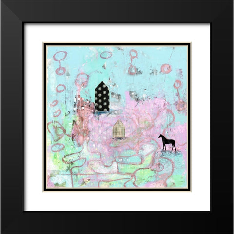 The Pink Road Black Modern Wood Framed Art Print with Double Matting by Ogren, Sarah