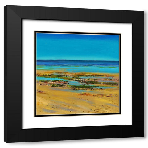 Coastal Colour Strip III Black Modern Wood Framed Art Print with Double Matting by Francis, Sandra