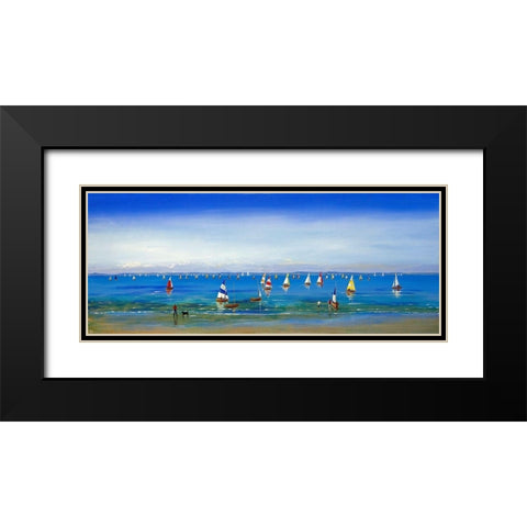 Sailing Away Black Modern Wood Framed Art Print with Double Matting by Francis, Sandra