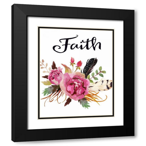 Faith Black Modern Wood Framed Art Print with Double Matting by Moss, Tara