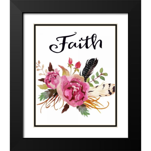 Faith Black Modern Wood Framed Art Print with Double Matting by Moss, Tara