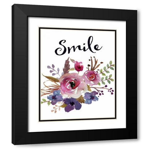 Smile Black Modern Wood Framed Art Print with Double Matting by Moss, Tara