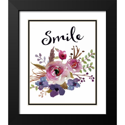 Smile Black Modern Wood Framed Art Print with Double Matting by Moss, Tara