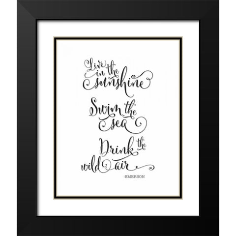 Emerson Live Black Modern Wood Framed Art Print with Double Matting by Moss, Tara