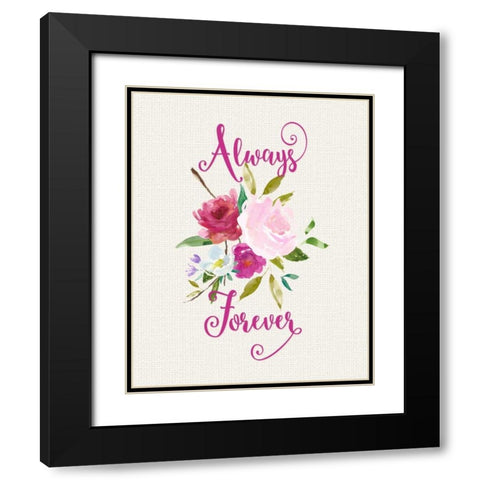 Always Forever Black Modern Wood Framed Art Print with Double Matting by Moss, Tara
