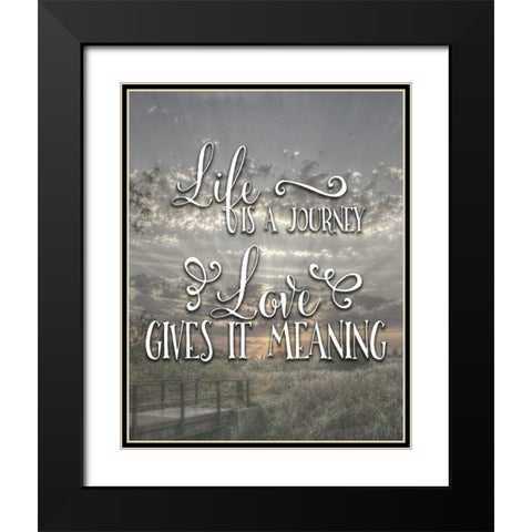Life is a Journey - Photo Black Modern Wood Framed Art Print with Double Matting by Moss, Tara