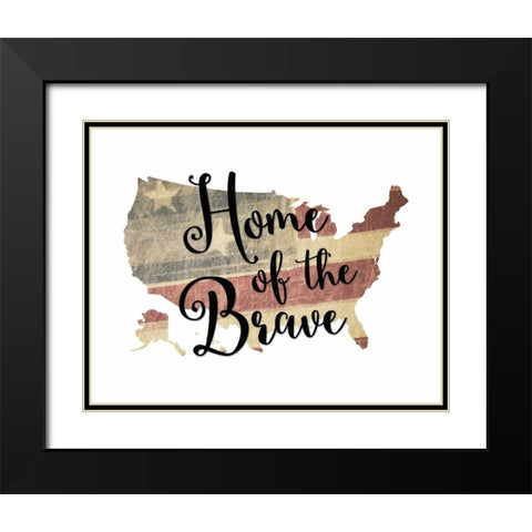 Home of the Brave Black Modern Wood Framed Art Print with Double Matting by Moss, Tara
