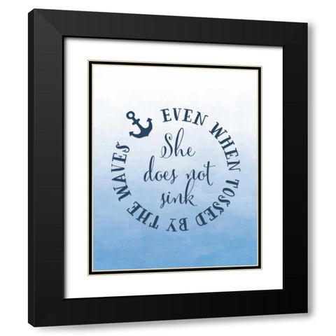 She Does Not Sink Black Modern Wood Framed Art Print with Double Matting by Moss, Tara