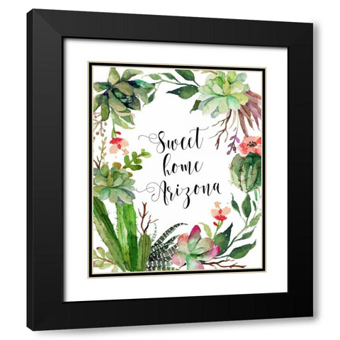 Sweet Home Arizona Black Modern Wood Framed Art Print with Double Matting by Moss, Tara