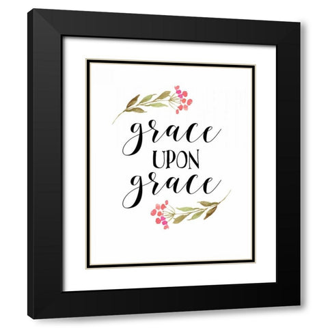 Grace Upon Grace Black Modern Wood Framed Art Print with Double Matting by Moss, Tara