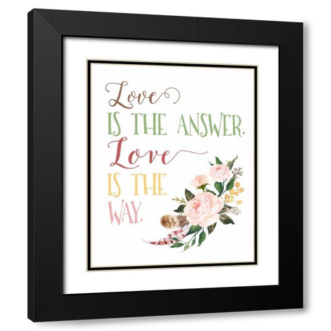 Love is the Answer Black Modern Wood Framed Art Print with Double Matting by Moss, Tara