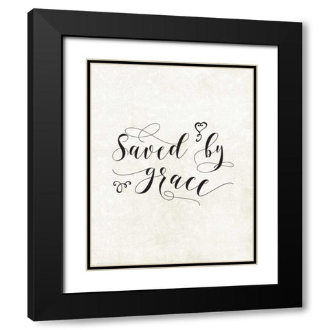 Saved by Grace Black Modern Wood Framed Art Print with Double Matting by Moss, Tara