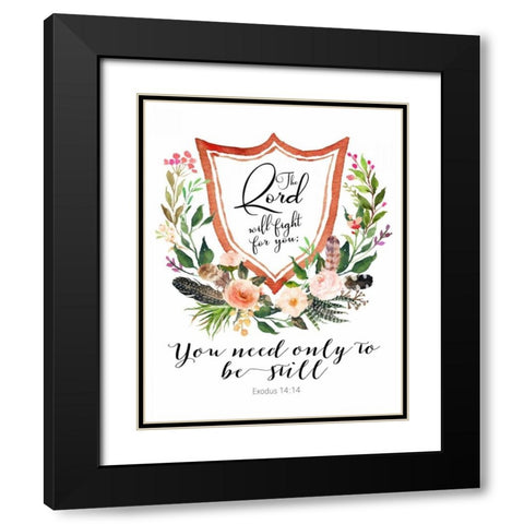 Exodus 14 Black Modern Wood Framed Art Print with Double Matting by Moss, Tara