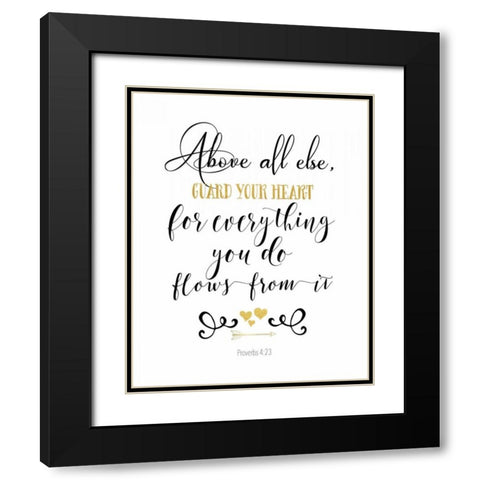 Proverbs 23-4 Black Modern Wood Framed Art Print with Double Matting by Moss, Tara