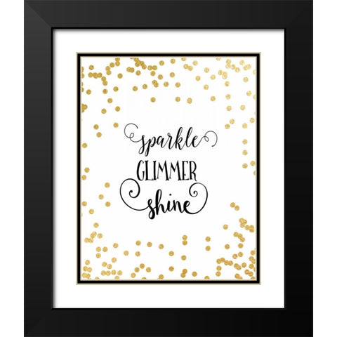 Sparkle, Glimmer, Shine Black Modern Wood Framed Art Print with Double Matting by Moss, Tara