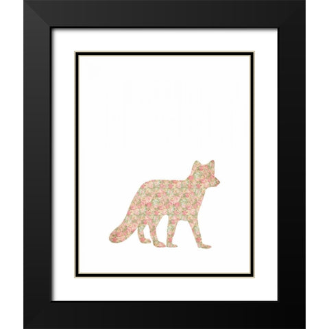 Shabby Chic Fox I Black Modern Wood Framed Art Print with Double Matting by Moss, Tara