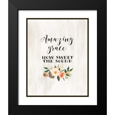 Amazing Grace Black Modern Wood Framed Art Print with Double Matting by Moss, Tara