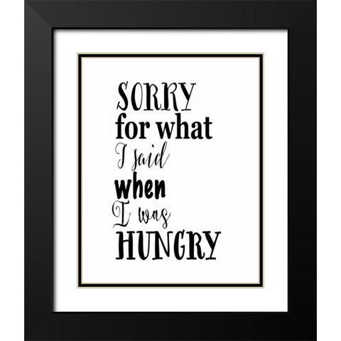 When I Was Hungry Black Modern Wood Framed Art Print with Double Matting by Moss, Tara